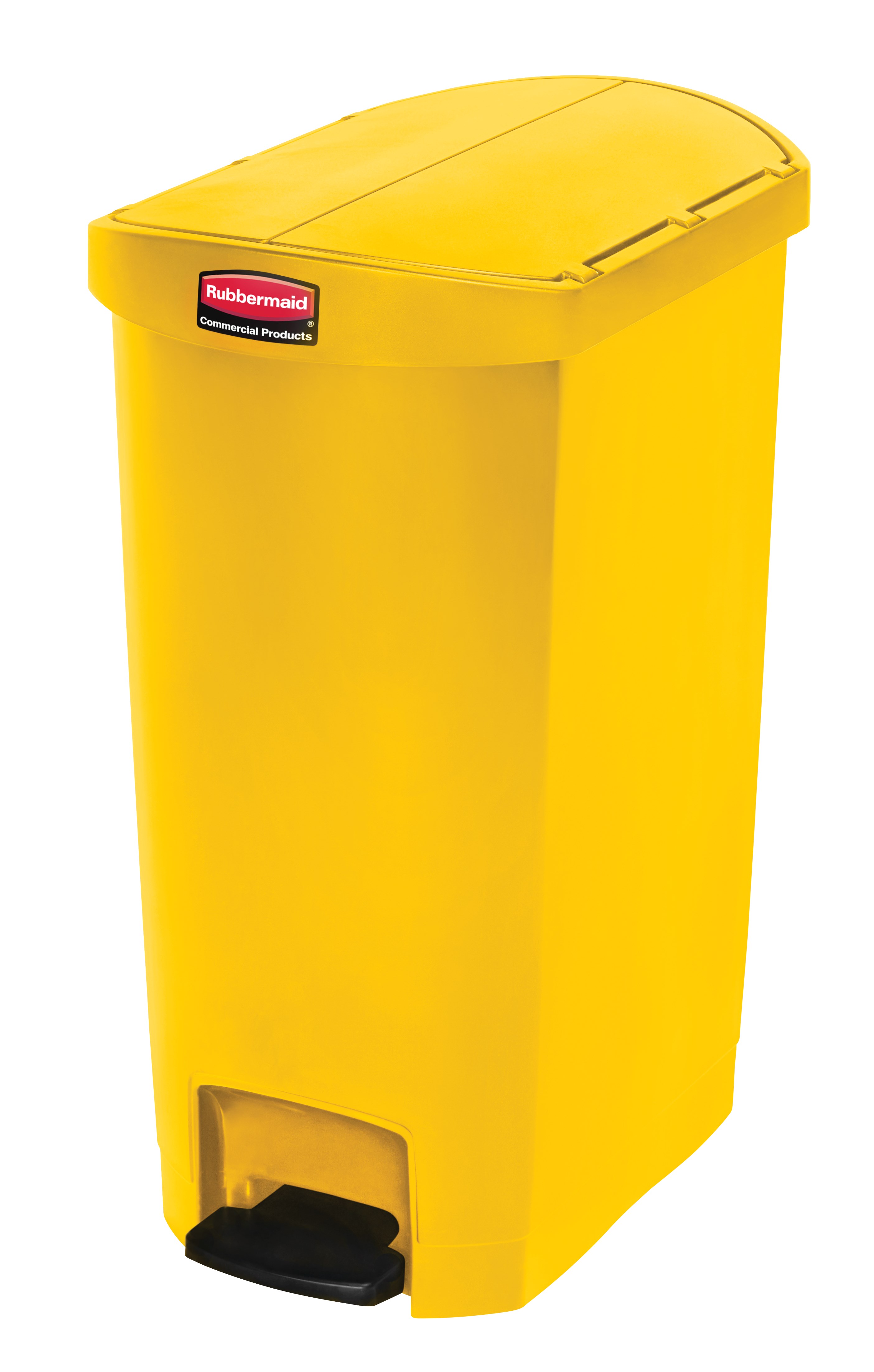 The Rubbermaid Commercial Streamline®  Step-On Container features a slim profile and small footprint to fit in tightest spaces. Streamline®  Step-On containers are constructed with premium-quality materials and meet the needs of any environment with efficiency, safety, and durability.