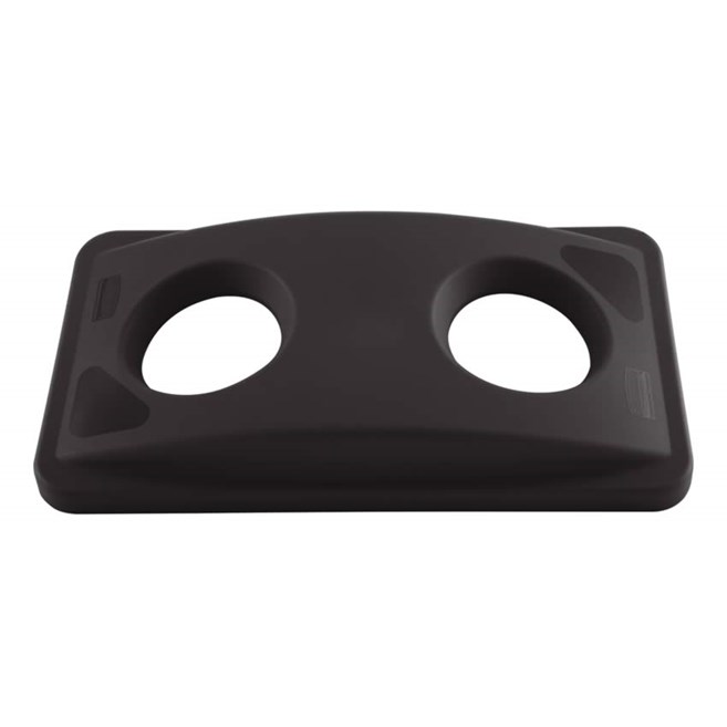 The Rubbermaid Commercial Slim Jim® Recycling Lids facilitate waste and recycling sortation with interchangeable, colour-coded tops.