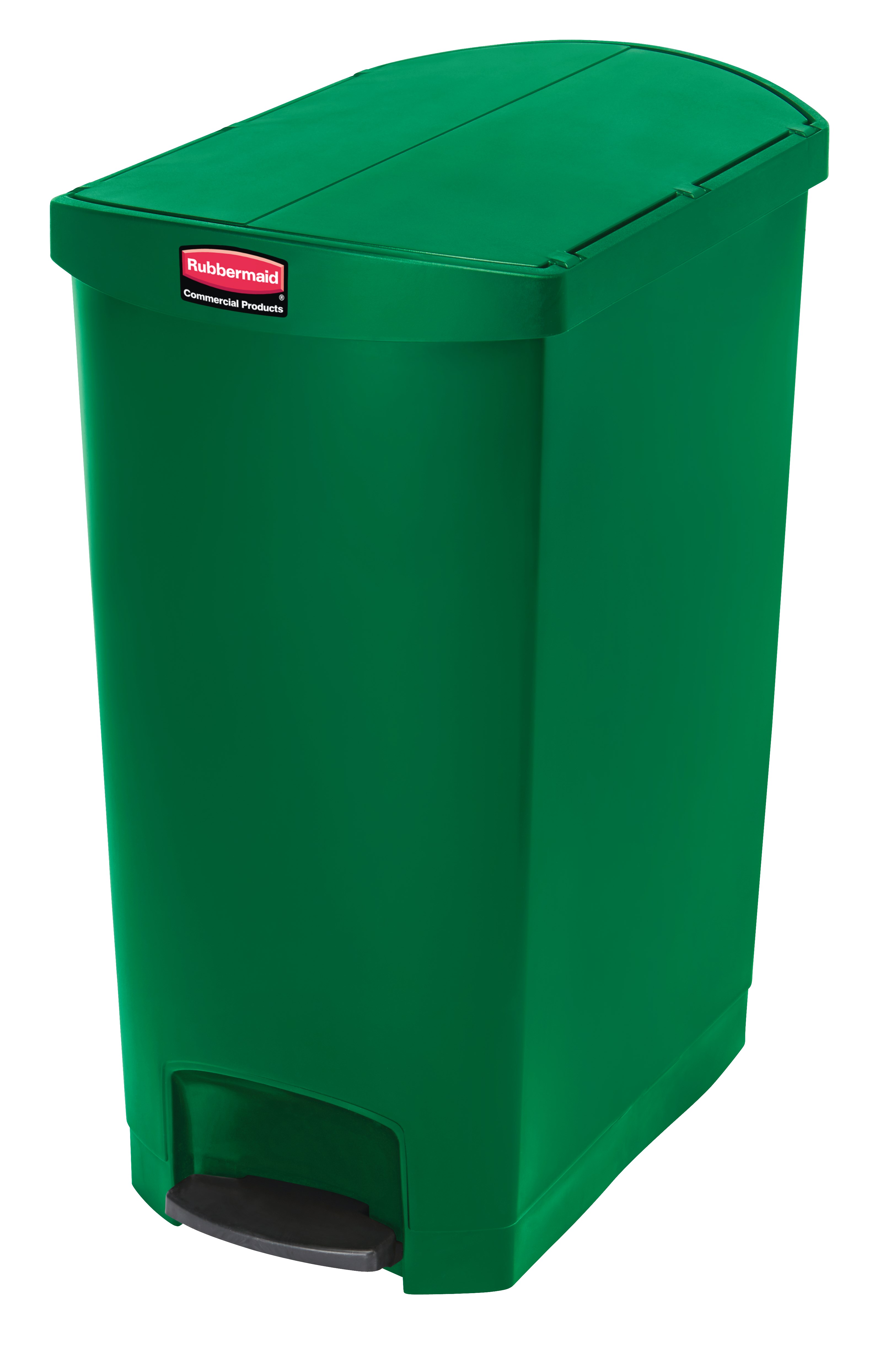 The Rubbermaid Commercial Streamline®  Step-On Container features a slim profile and small footprint to fit in tightest spaces. Streamline®  Step-On containers are constructed with premium-quality materials and meet the needs of any environment with efficiency, safety, and durability.