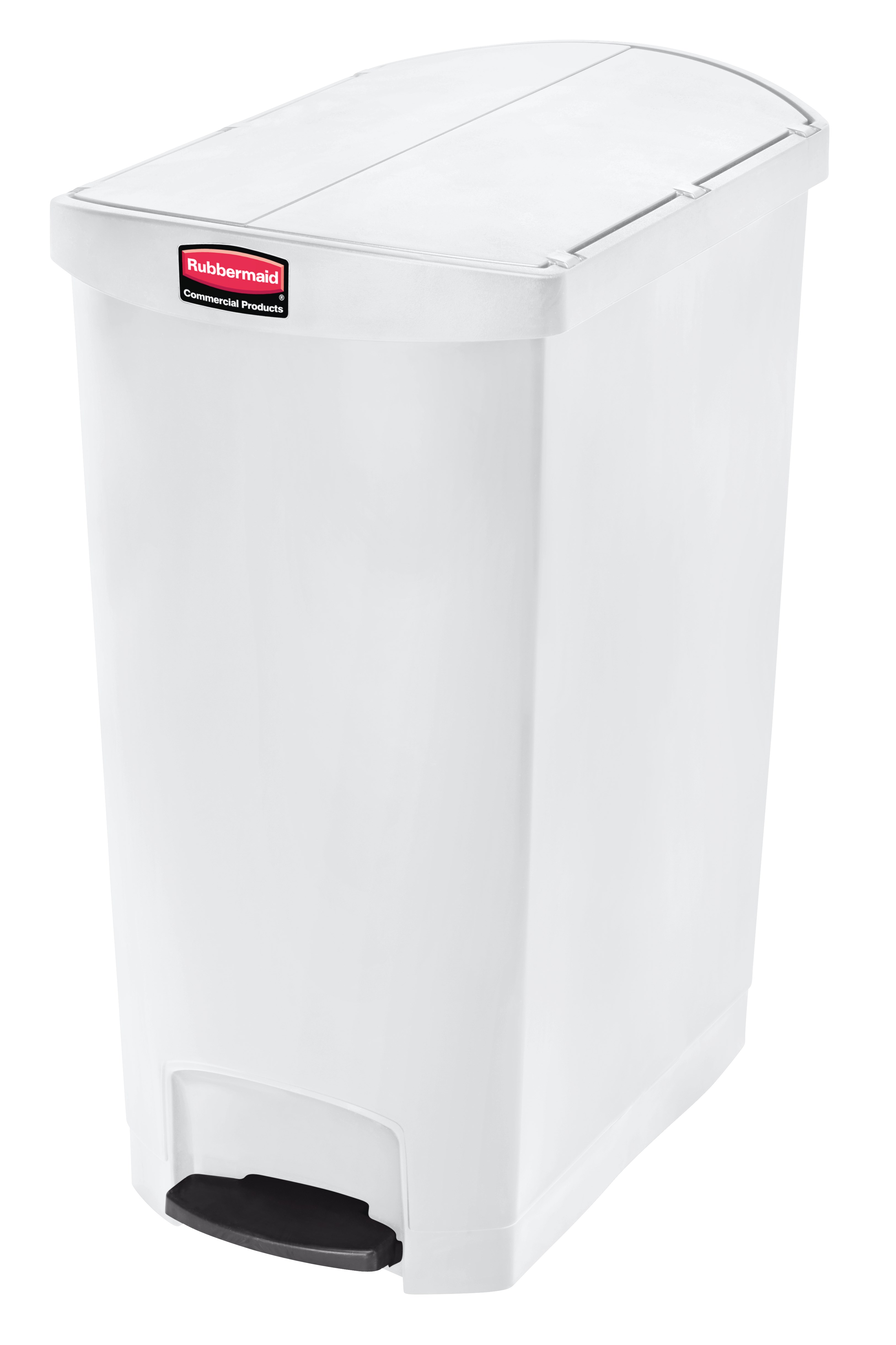 The Rubbermaid Commercial Streamline®  Step-On Container features a slim profile and small footprint to fit in tightest spaces. Streamline®  Step-On containers are constructed with premium-quality materials and meet the needs of any environment with efficiency, safety, and durability.