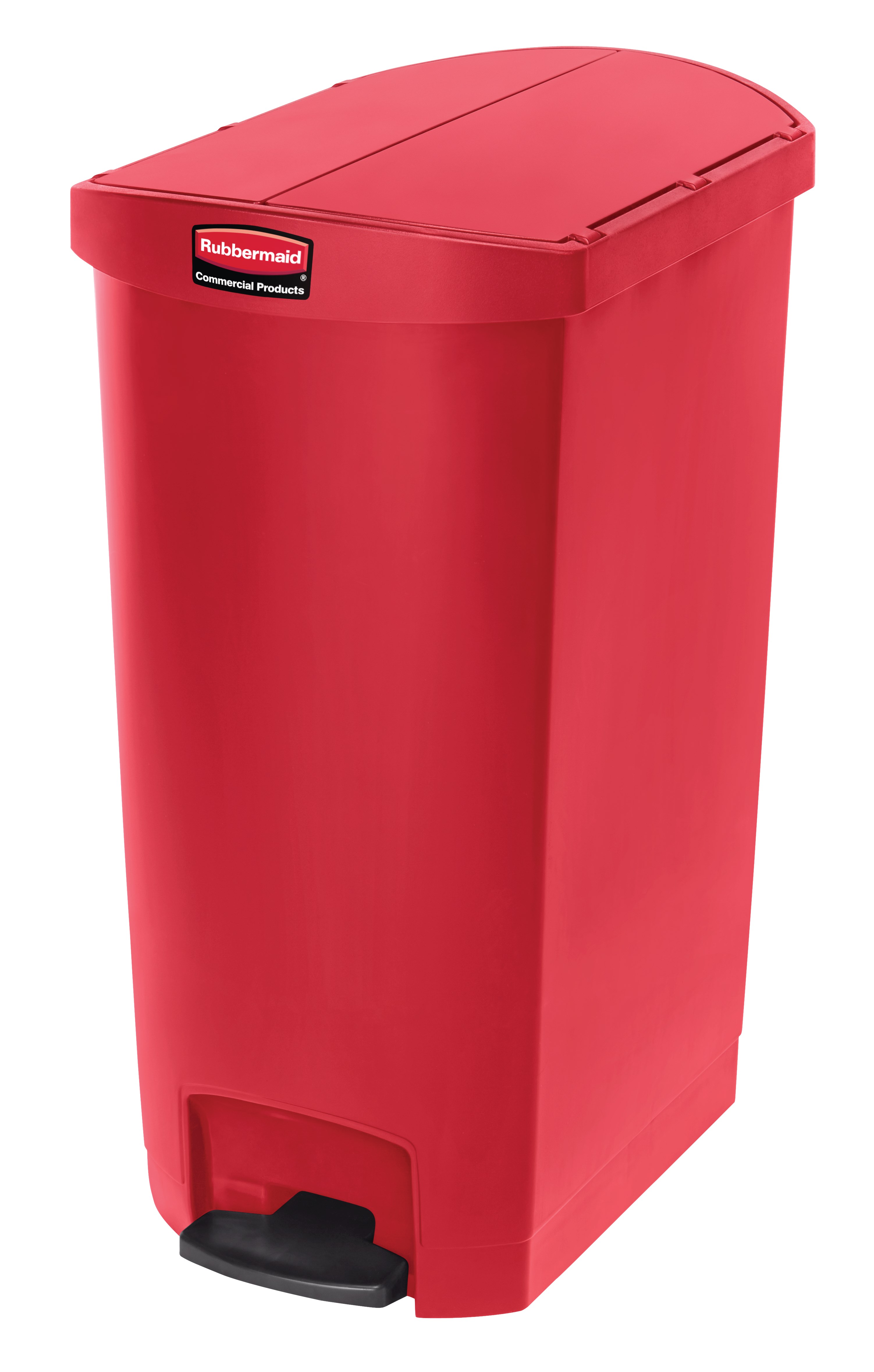 The Rubbermaid Commercial Streamline®  Step-On Container features a slim profile and small footprint to fit in tightest spaces. Streamline®  Step-On containers are constructed with premium-quality materials and meet the needs of any environment with efficiency, safety, and durability.