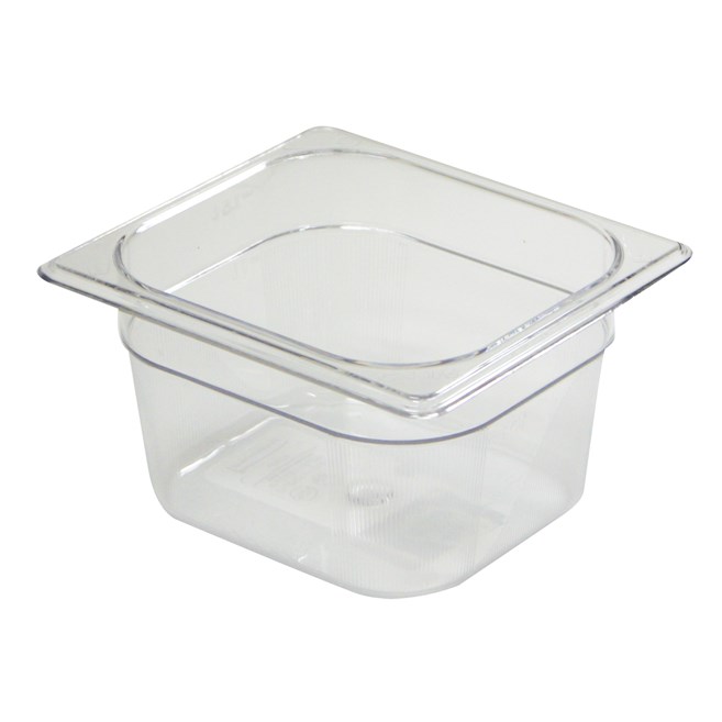 The Rubbermaid Commercial Cold Food Pan is break resistant, won't rust, dent, or bend, and is quieter than metal.