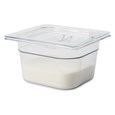 The Rubbermaid Commercial Cold Food Pan is break resistant, won't rust, dent, or bend, and is quieter than metal.