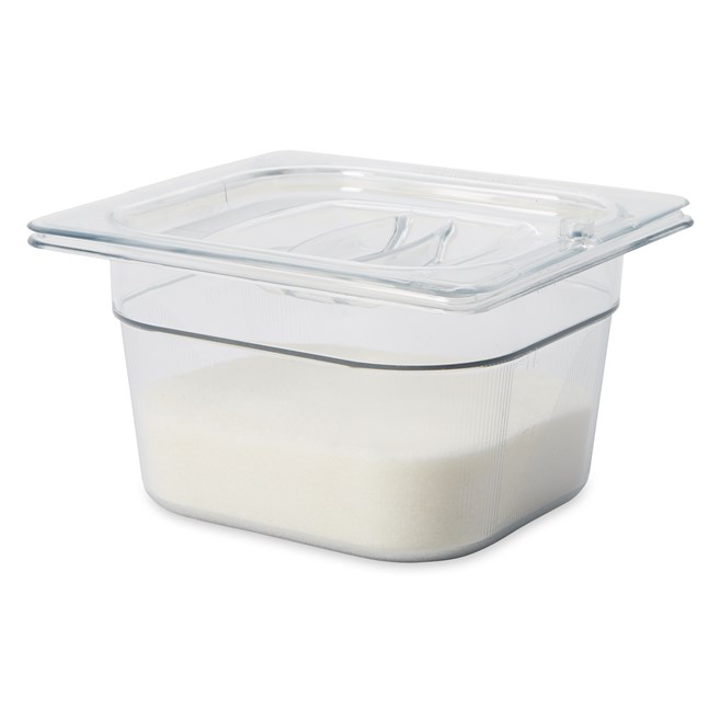 The Rubbermaid Commercial Cold Food Pan is break resistant, won't rust, dent, or bend, and is quieter than metal.