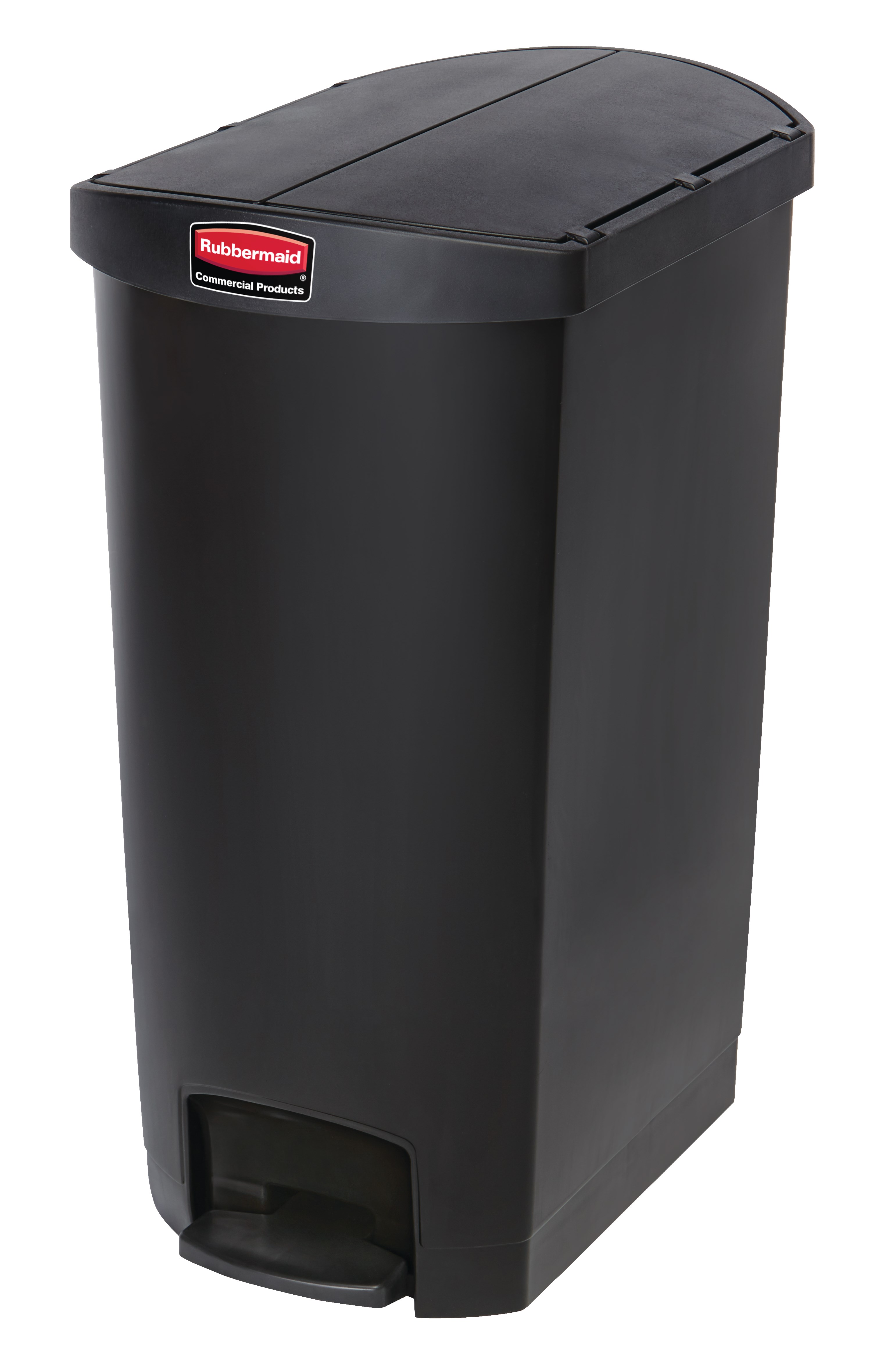 The Rubbermaid Commercial Streamline®  Step-On Container features a slim profile and small footprint to fit in tightest spaces. Streamline®  Step-On containers are constructed with premium-quality materials and meet the needs of any environment with efficiency, safety, and durability.