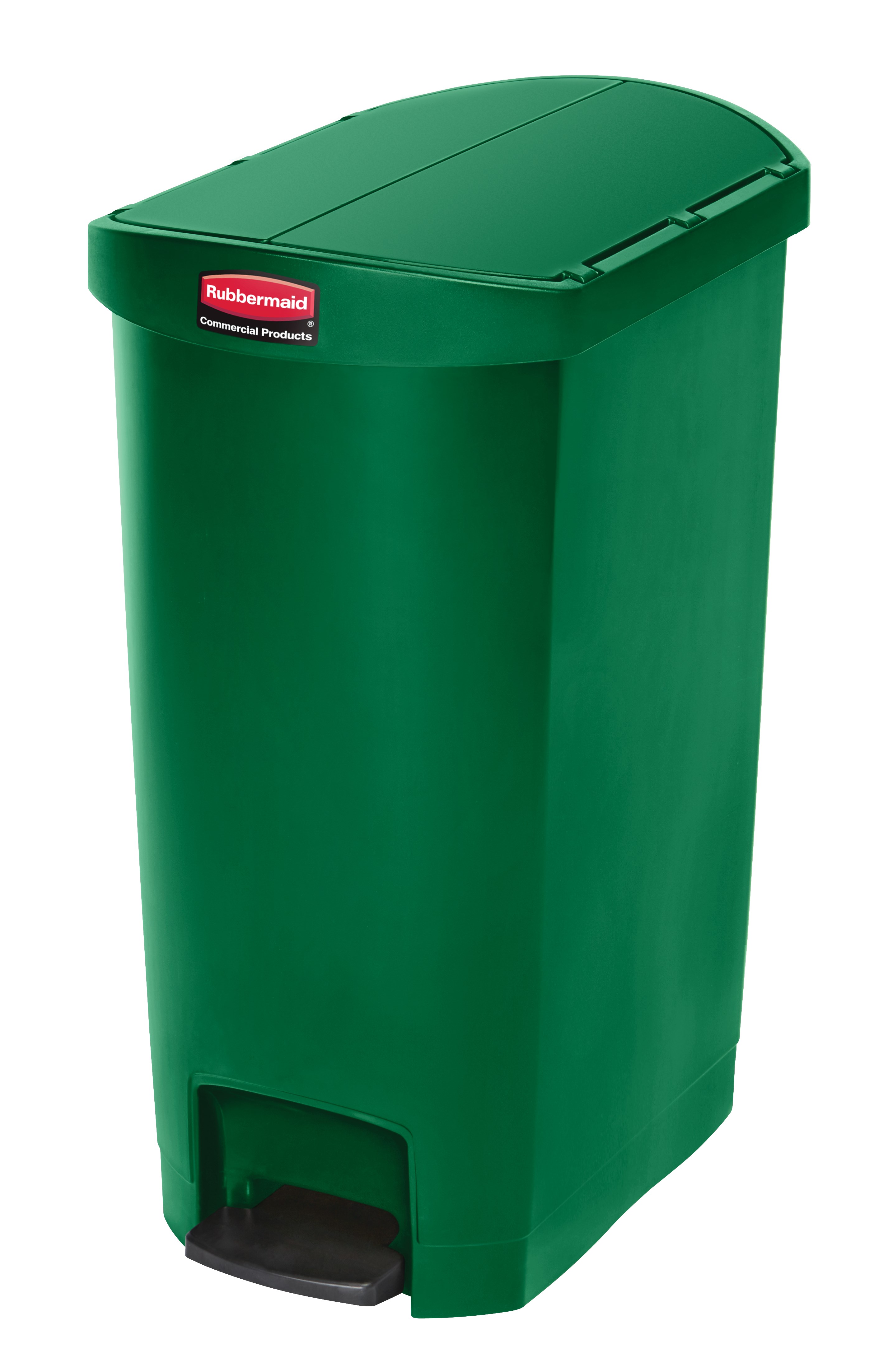 The Rubbermaid Commercial Streamline®  Step-On Container features a slim profile and small footprint to fit in tightest spaces. Streamline®  Step-On containers are constructed with premium-quality materials and meet the needs of any environment with efficiency, safety, and durability.