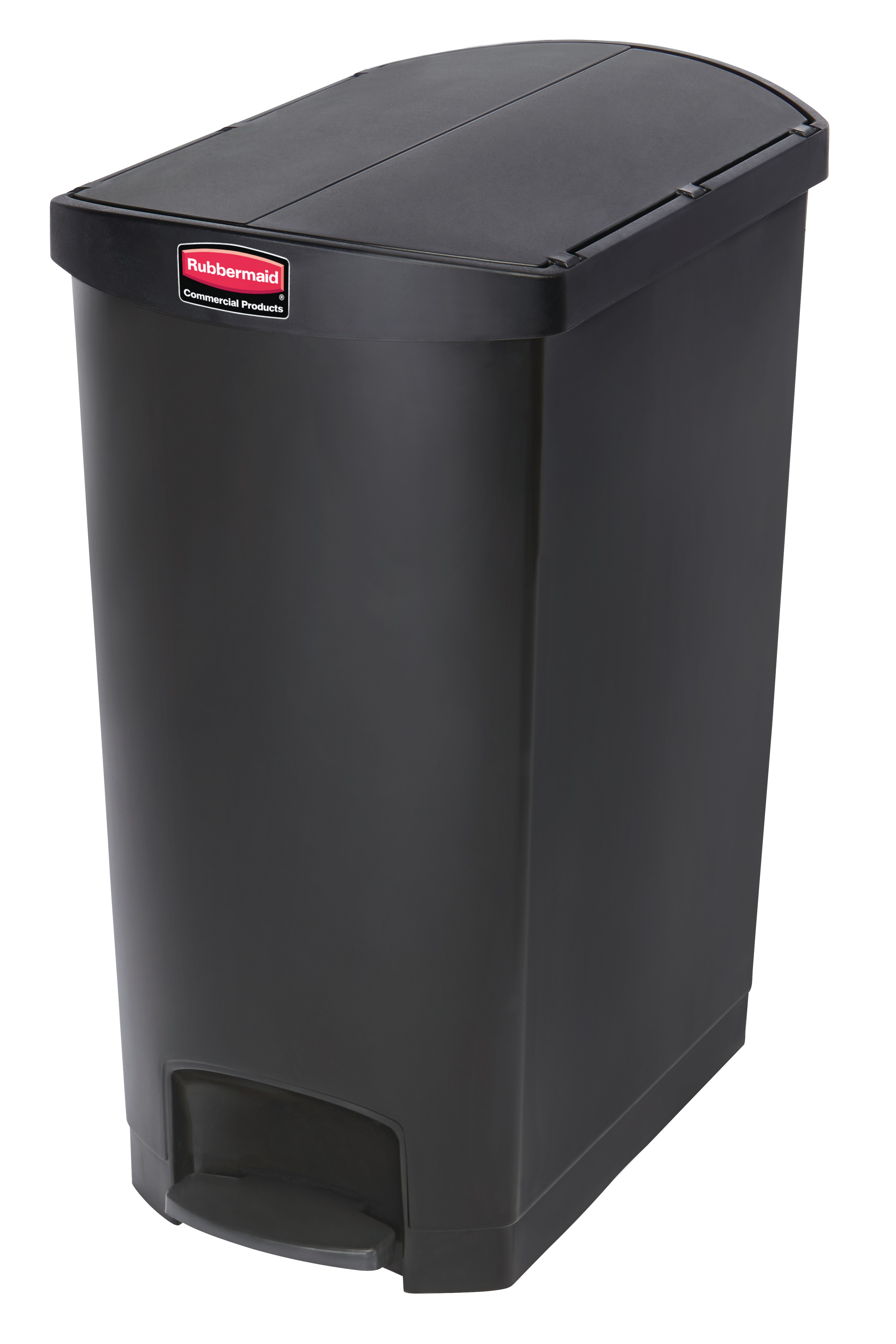 The Rubbermaid Commercial Streamline®  Step-On Container features a slim profile and small footprint to fit in tightest spaces. Streamline®  Step-On containers are constructed with premium-quality materials and meet the needs of any environment with efficiency, safety, and durability.