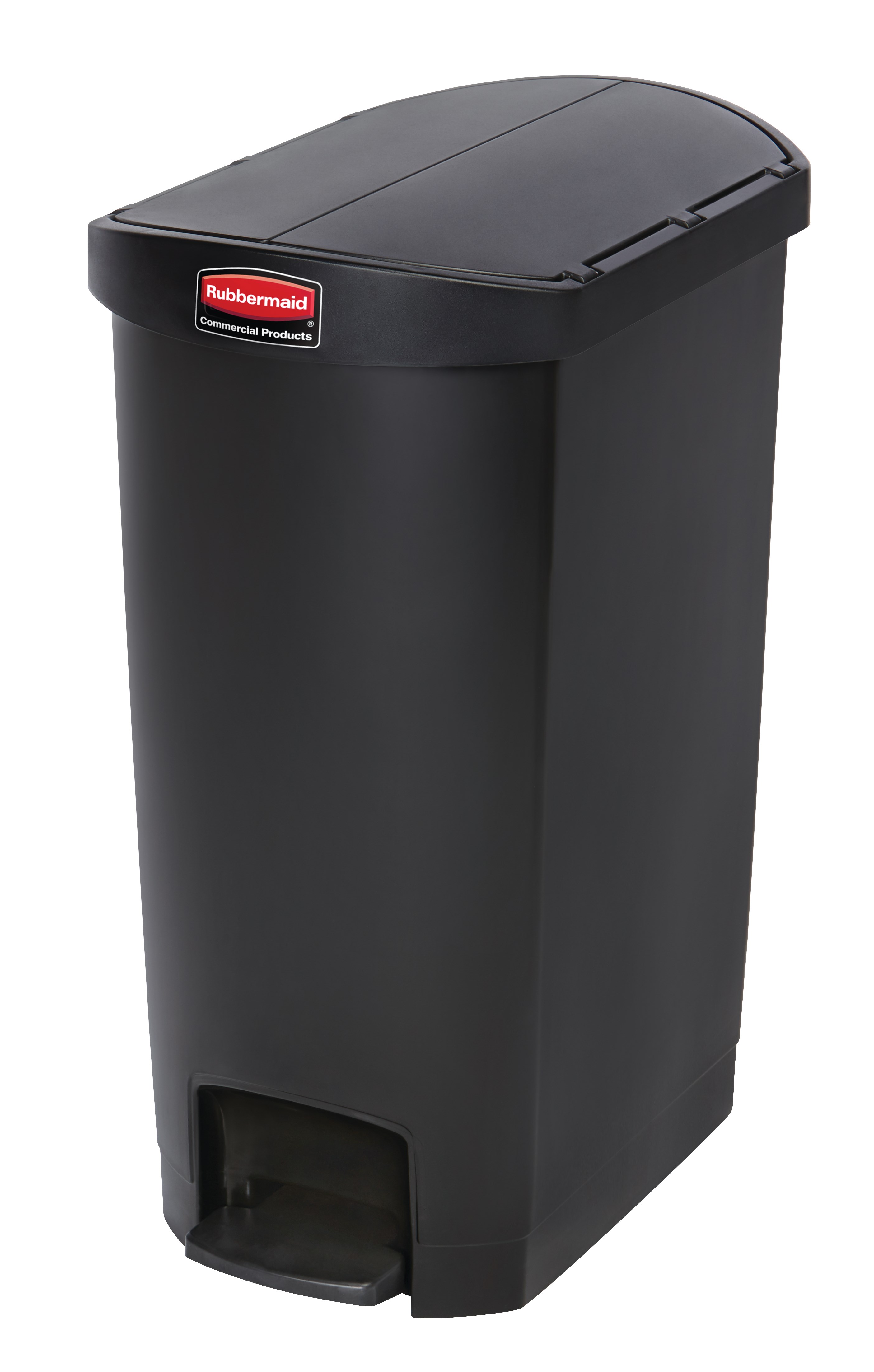 The Rubbermaid Commercial Streamline®  Step-On Container features a slim profile and small footprint to fit in tightest spaces. Streamline®  Step-On containers are constructed with premium-quality materials and meet the needs of any environment with efficiency, safety, and durability.