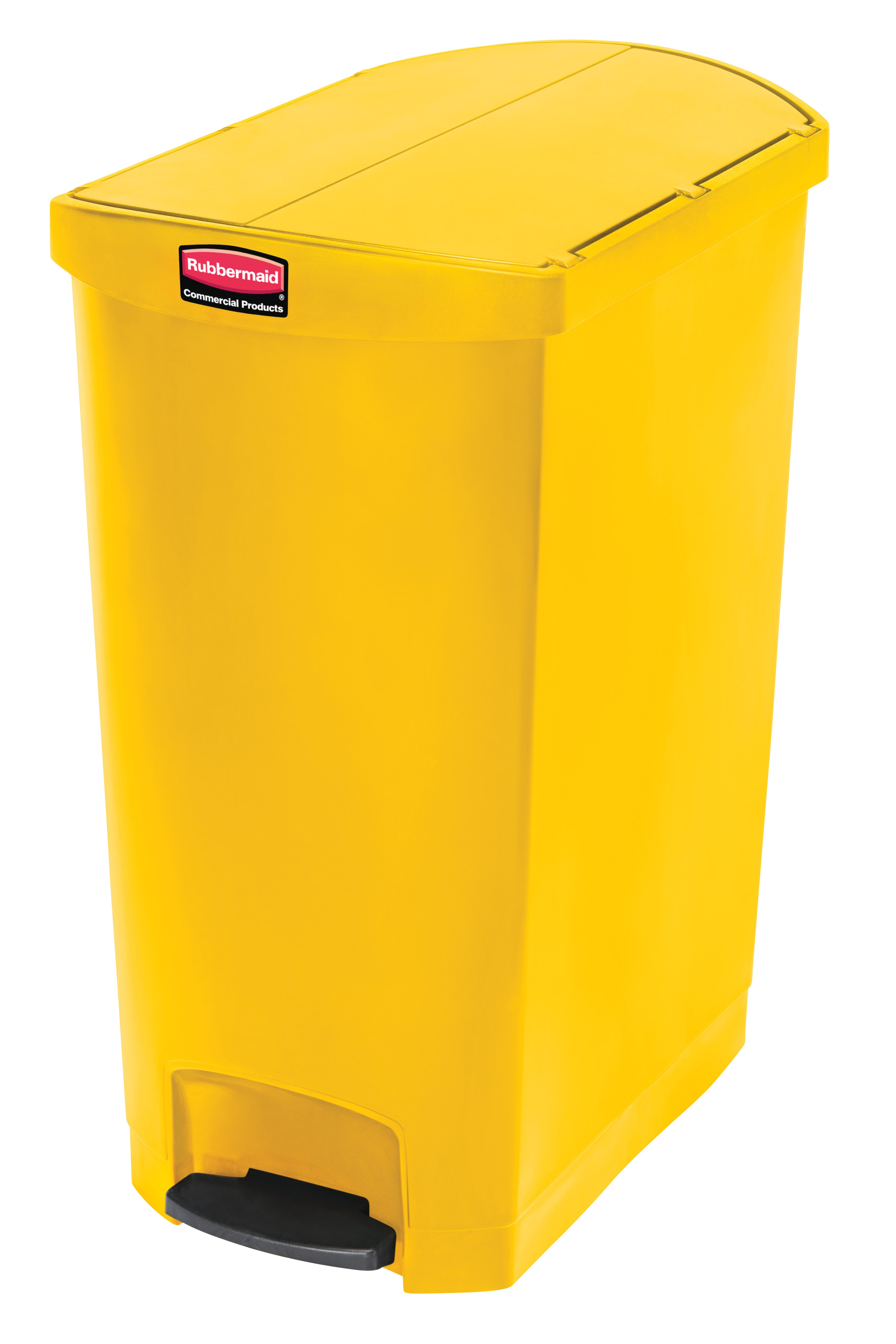 The Rubbermaid Commercial Streamline®  Step-On Container features a slim profile and small footprint to fit in tightest spaces. Streamline®  Step-On containers are constructed with premium-quality materials and meet the needs of any environment with efficiency, safety, and durability.