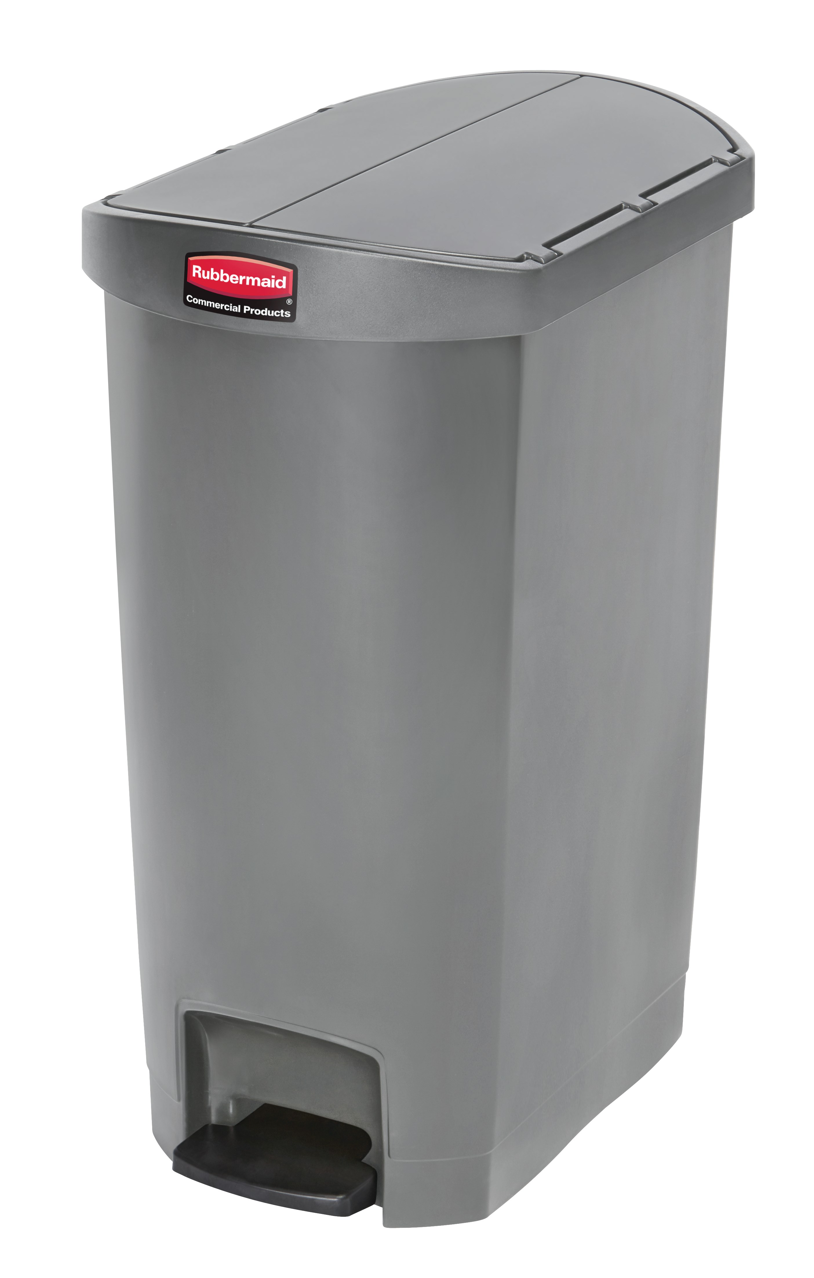 The Rubbermaid Commercial Streamline®  Step-On Container features a slim profile and small footprint to fit in tightest spaces. Streamline®  Step-On containers are constructed with premium-quality materials and meet the needs of any environment with efficiency, safety, and durability.