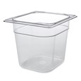 The Rubbermaid Commercial Cold Food Pan is break resistant. It won't rust, dent, or bend, and is quieter than metal.