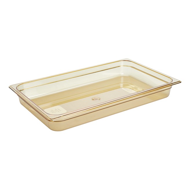Heavy Duty Hot food pans in industry standard, gastronorm sizes.  Steam table and microwave safe