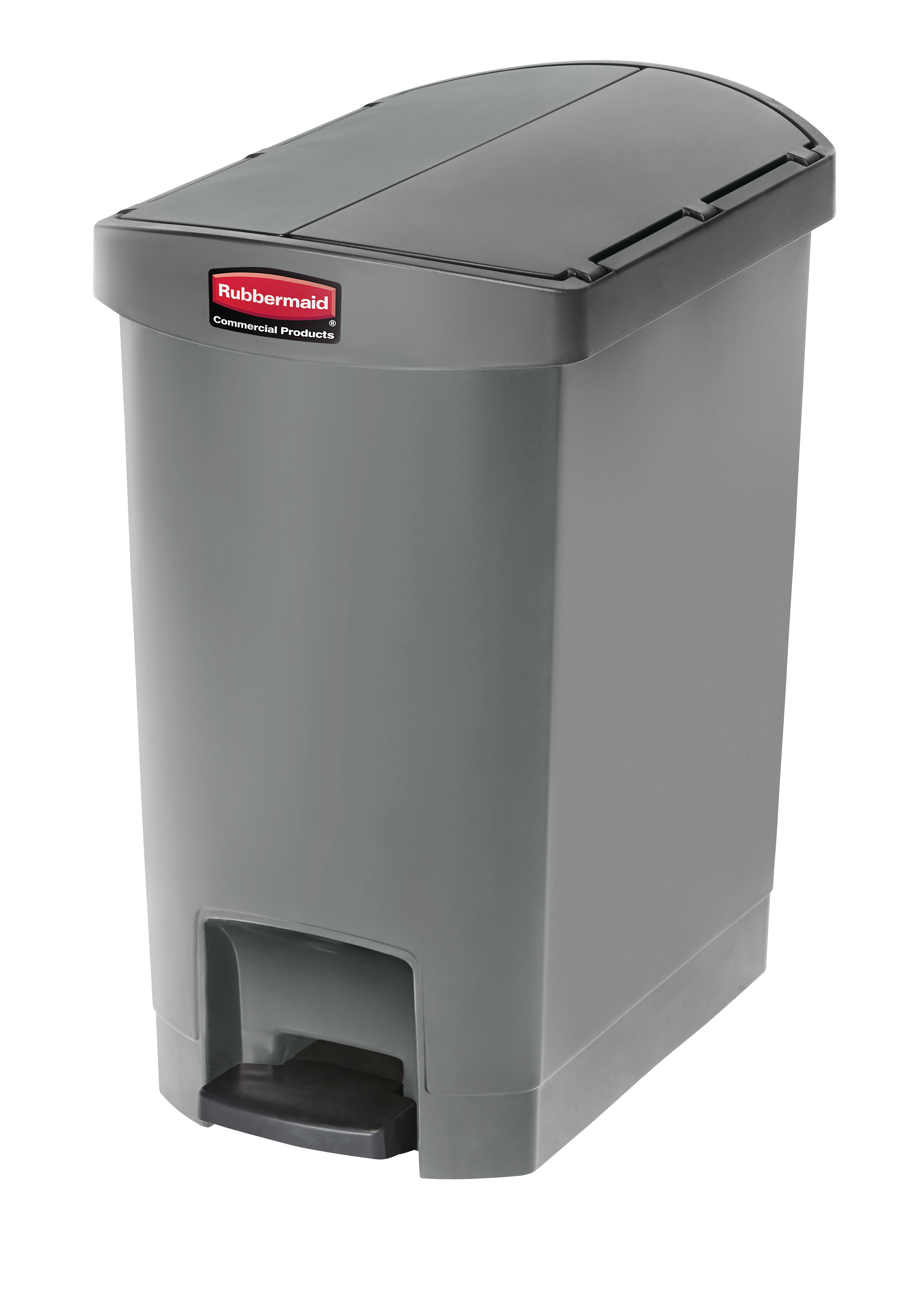 The Rubbermaid Commercial Streamline®  Step-On Container features a slim profile and small footprint to fit in tightest spaces. Streamline®  Step-On containers are constructed with premium-quality materials and meet the needs of any environment with efficiency, safety, and durability.