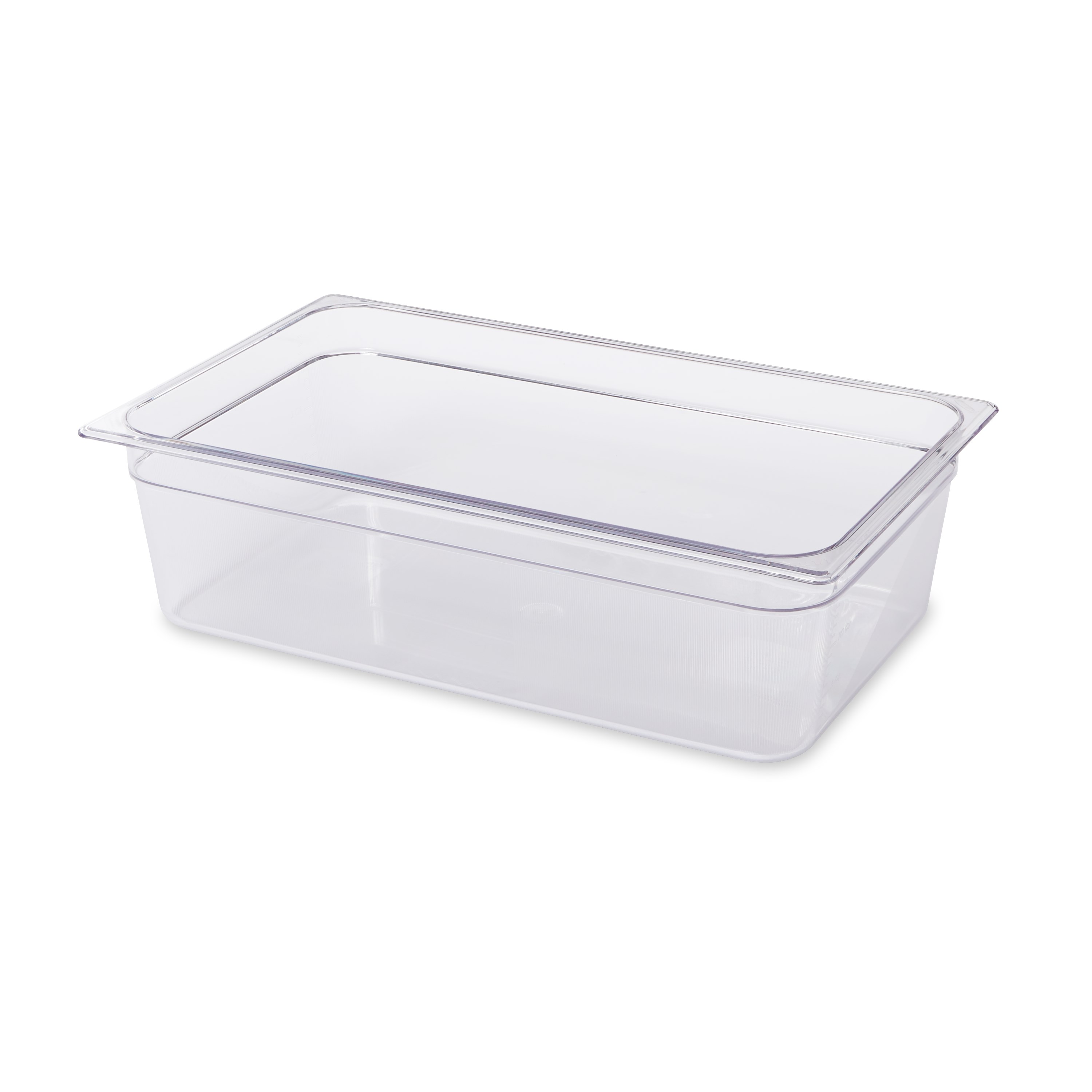 Clear, break resistant insert pans in industry standard, gastronorm sizes