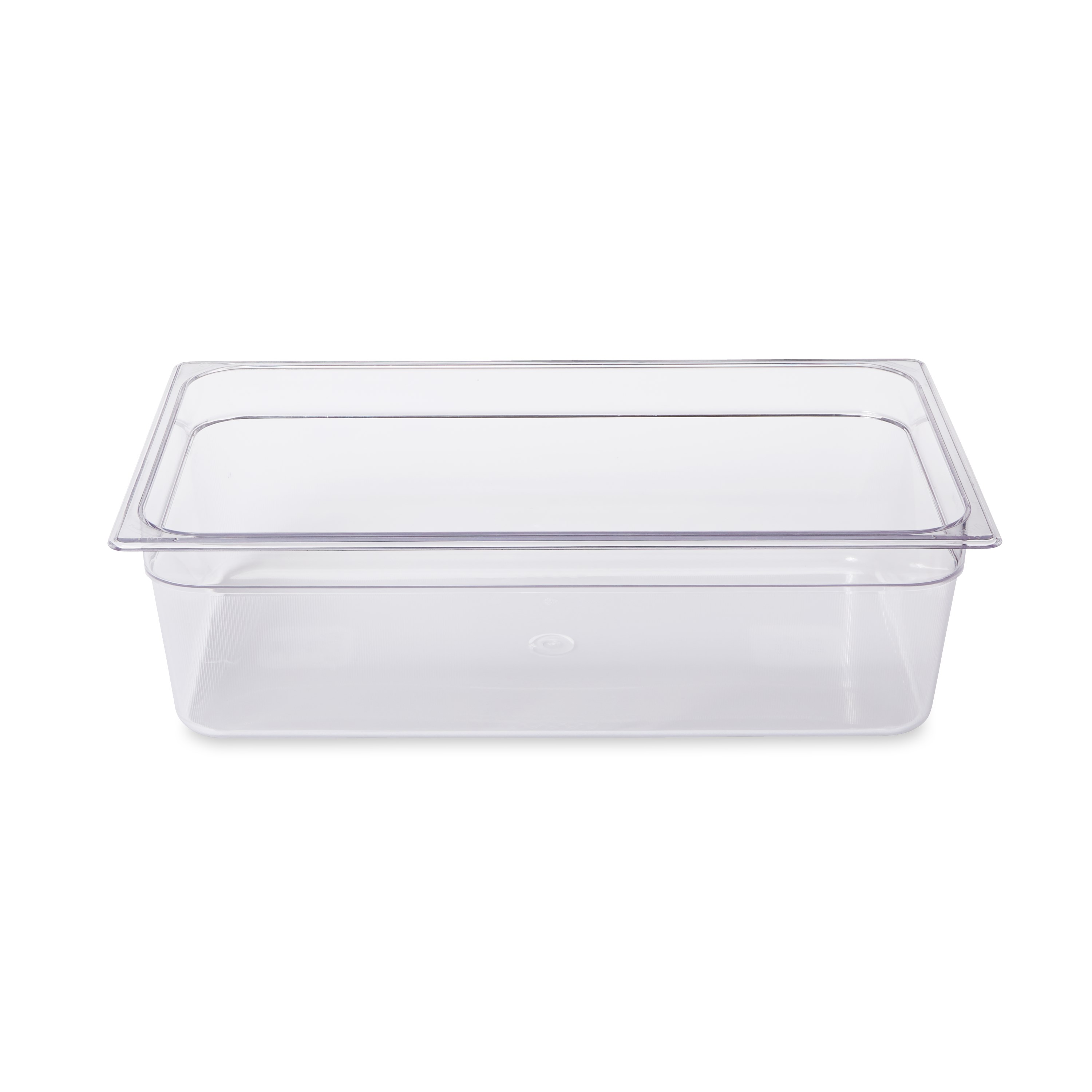 Clear, break resistant insert pans in industry standard, gastronorm sizes