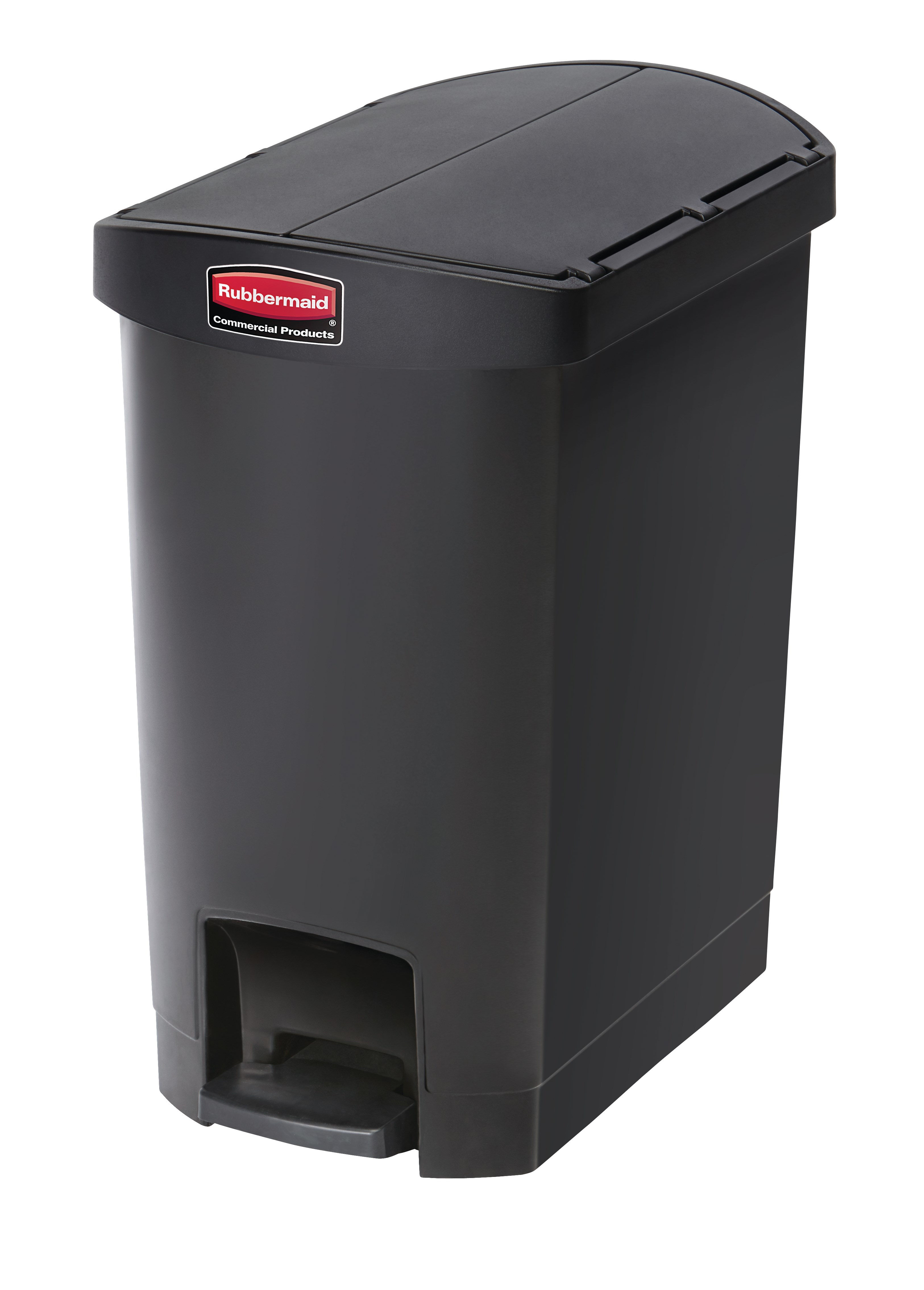 The Rubbermaid Commercial Streamline®  Step-On Container features a slim profile and small footprint to fit in tightest spaces. Streamline®  Step-On containers are constructed with premium-quality materials and meet the needs of any environment with efficiency, safety, and durability.