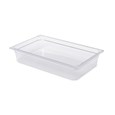 Clear, break resistant insert pans in industry standard, gastronorm sizes