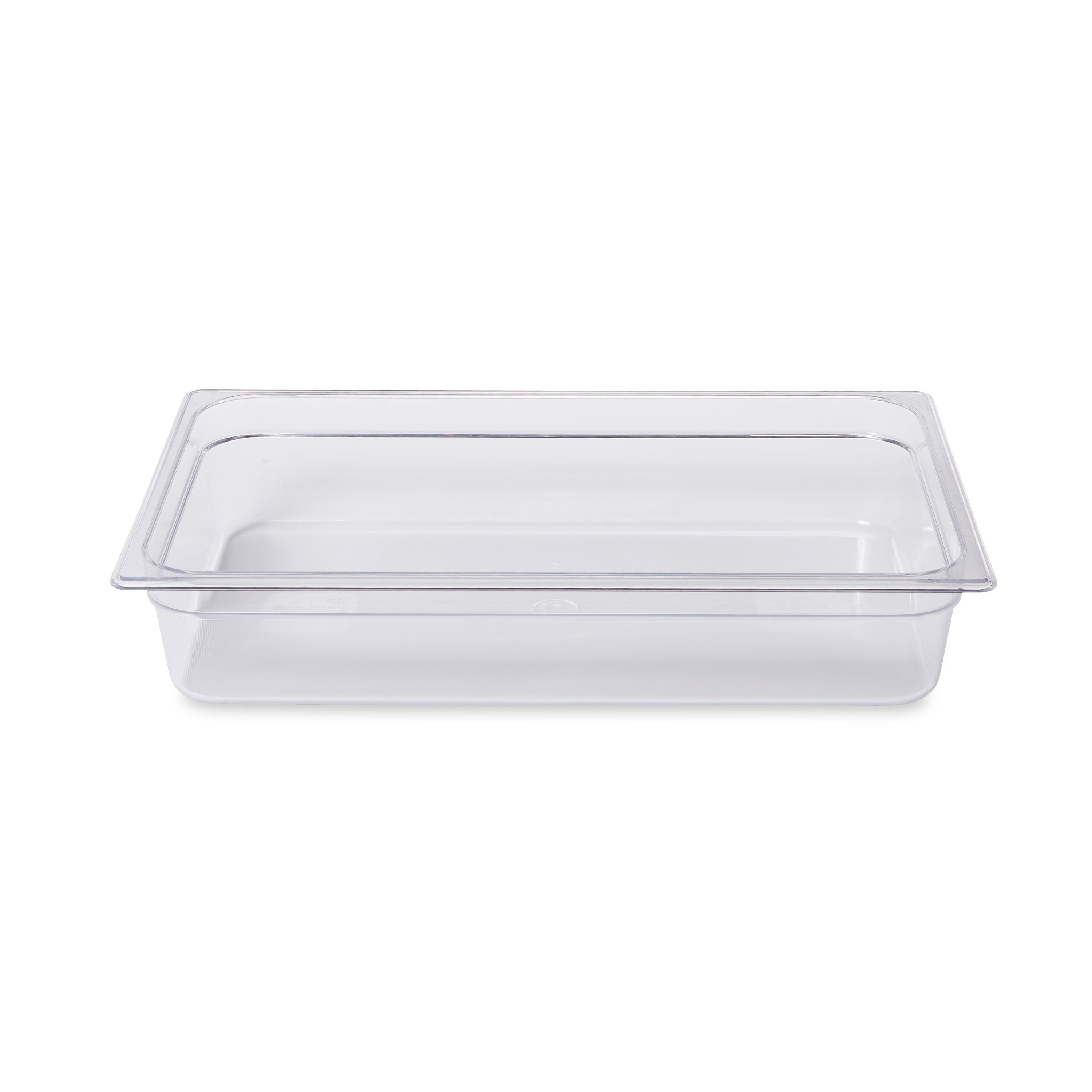 Clear, break resistant insert pans in industry standard, gastronorm sizes