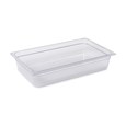 Clear, break resistant insert pans in industry standard, gastronorm sizes