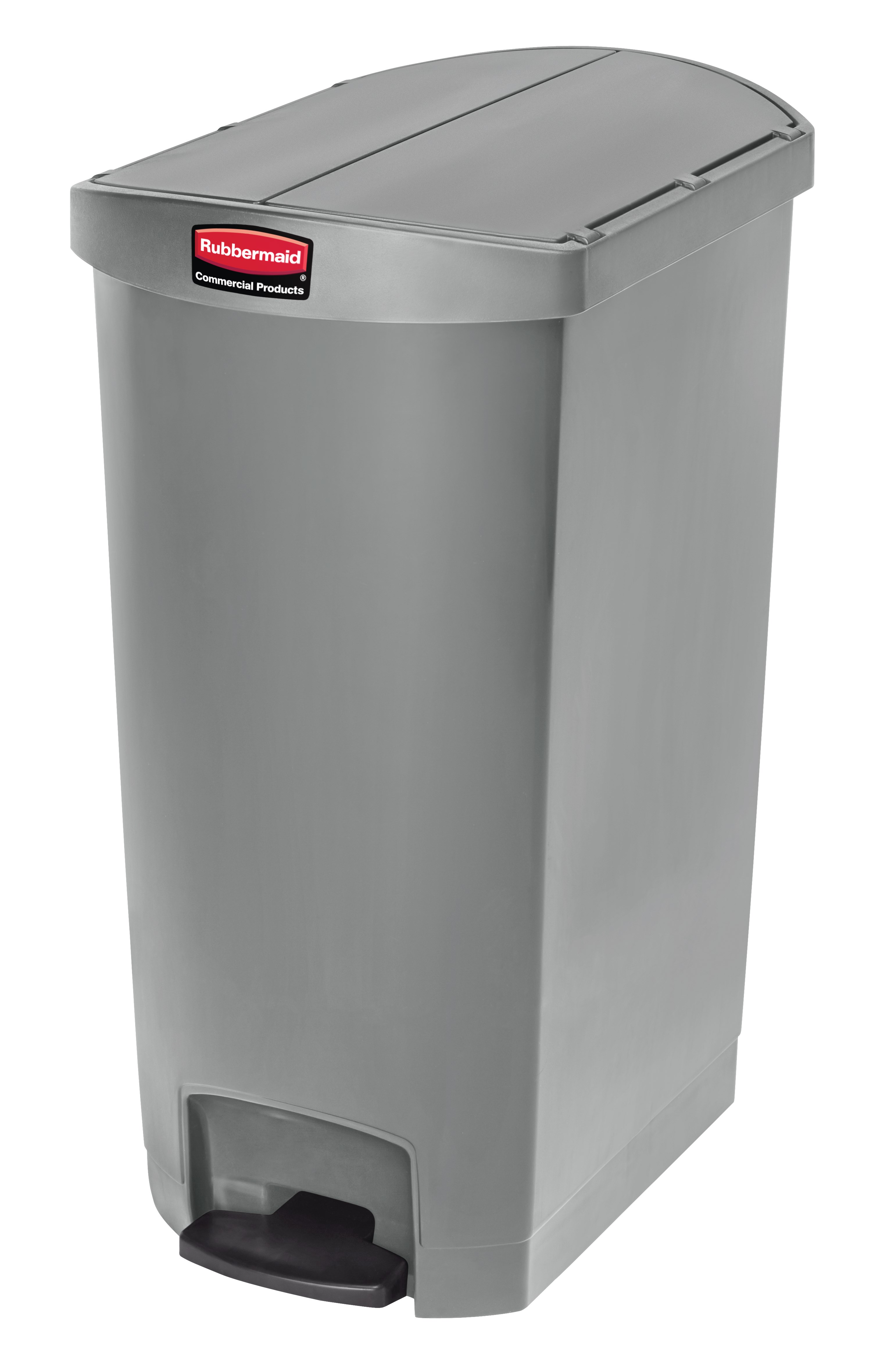 The Rubbermaid Commercial Streamline®  Step-On Container features a slim profile and small footprint to fit in tightest spaces. Streamline®  Step-On containers are constructed with premium-quality materials and meet the needs of any environment with efficiency, safety, and durability.