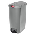 The Rubbermaid Commercial Streamline®  Step-On Container features a slim profile and small footprint to fit in tightest spaces. Streamline®  Step-On containers are constructed with premium-quality materials and meet the needs of any environment with efficiency, safety, and durability.