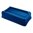 Il coperchio basculante Slim Jim® Rubbermaid Commercial favorisce il riciclo e migliora la produttività. Il coperchio basculante consente di gettare facilmente i rifiuti e torna in posizione nascondendo il contenuto del bidone. I coperchi intercambiabili migliorano lo smistamento dei rifiuti e il riciclo grazie al codice colori. La plastica ultra resistente è antiruggine e facile da pulire.