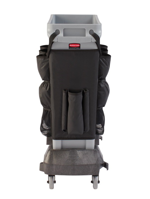 The Rubbermaid Commercial Slim Jim® Caddy Bag Maximises space efficiency by providing onboard storage for all of the supplies needed for cleaning and liner changes on-the-go.