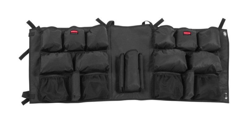 The Rubbermaid Commercial Slim Jim® Caddy Bag Maximises space efficiency by providing onboard storage for all of the supplies needed for cleaning and liner changes on-the-go.