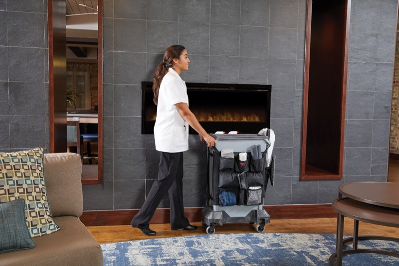 The Rubbermaid Commercial Slim Jim® Caddy Bag Maximises space efficiency by providing onboard storage for all of the supplies needed for cleaning and liner changes on-the-go.