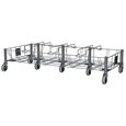 The Rubbermaid Commercial Vented Slim Jim® Stainless Steel Quadruple Dolly is designed to support and transport Vented Slim Jim® containers smoothly and efficiently through any commercial facility.