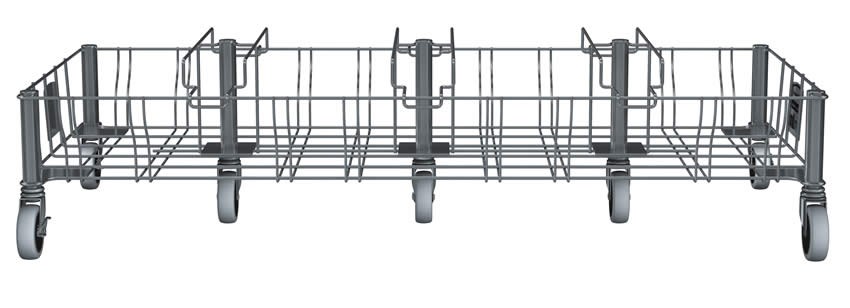Le socle quadruple en acier inoxydable Rubbermaid Slim Jim® est conçu pour assurer le soutien et le transport en douceur et efficace des collecteurs Slim Jim® avec conduits d’aération dans tous les établissements commerciaux.