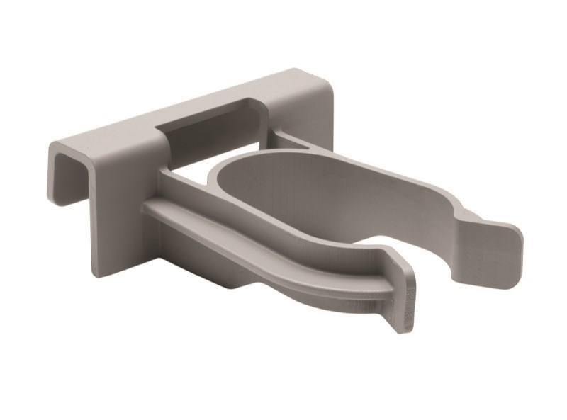 The Rubbermaid Commercial PULSE™ Mop Clip conveniently fits on the Slim Jim® Rim Caddy to store and transport the Rubbermaid PULSE™ Mop.