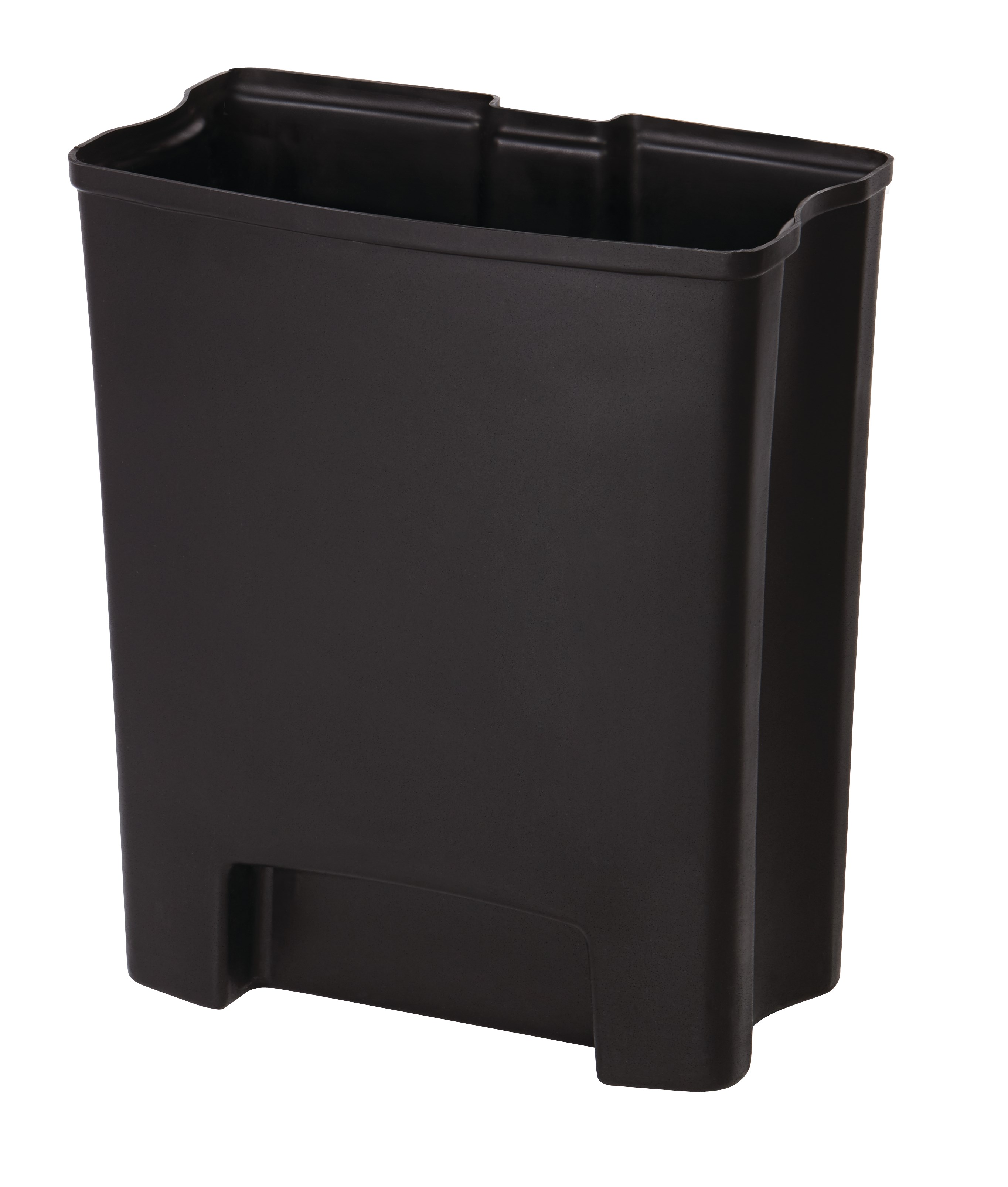 The Rubbermaid Commercial Streamline™ Front Step-On Liner helps maintain the life of the Rubbermaid Commercial Streamline™ Front Step-On Container (sold separately). Constructed of durable, puncture-resistant plastic, this liner features smooth contours for easy cleaning and a liner retainer band to secure liner bags.