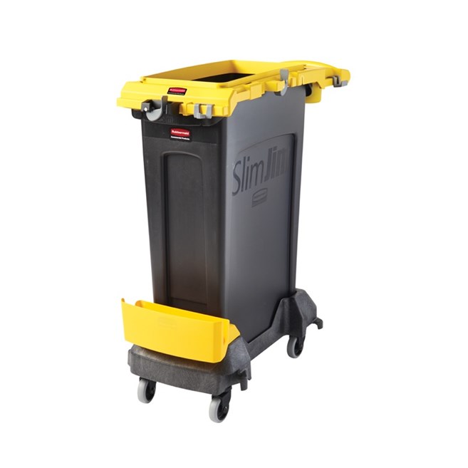 Le kit porte-accessoires Rubbermaid Slim Jim® est un système spécialement conçu pour ranger et transporter des outils de nettoyage courants.