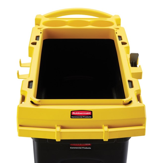 Le kit porte-accessoires Rubbermaid Slim Jim® est un système spécialement conçu pour ranger et transporter des outils de nettoyage courants.