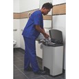 The Rubbermaid Commercial Slim Jim® Step-On Container features a slim profile and sShopping Centre footprint to fit in tightest spaces. Slim Jim® Step-On containers are constructed with premium-quality materials and meet the needs of any environment with efficiency, safety, and durability.