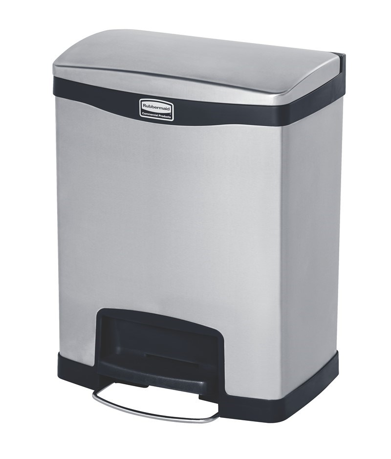 The Rubbermaid Commercial Slim Jim® Step-On Container features a slim profile and sShopping Centre footprint to fit in tightest spaces. Slim Jim® Step-On containers are constructed with premium-quality materials and meet the needs of any environment with efficiency, safety, and durability.