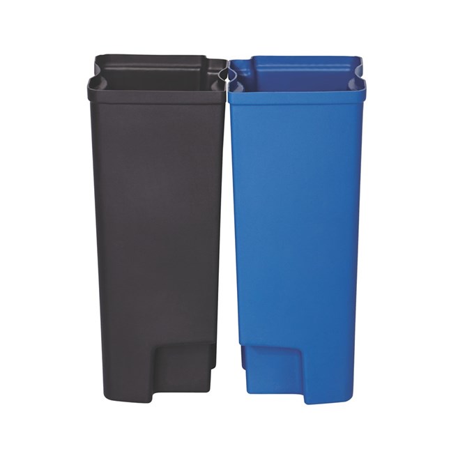 The Rubbermaid Commercial Slim Jim® Front Step-On Liner helps maintain the life of the Rubbermaid Commercial Slim Jim® Front Step-On Container (sold separately). Constructed of durable, puncture-resistant plastic, this liner features smooth contours for easy cleaning and a liner retainer band to secure liner bags.