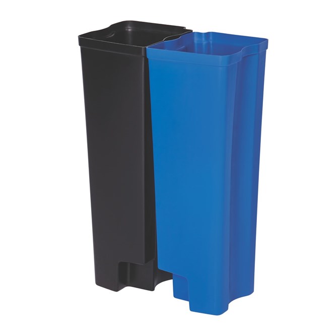 Dieser Slim Jim®-Innenbehälter von Rubbermaid Commercial ist für den Slim Jim® Step-On-Tretabfallbehälter mit Pedal an der Vorderseite (separat erhältlich). Hergestellt aus strapazierfähigem, durchstoßfestem Kunststoff, zeichnet sich dieser Innenbehälter durch seinen Abfallsackhalter und seine weichen Konturen aus, die eine einfache Reinigung ermöglichen.