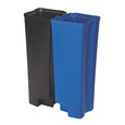 Le bac contribue à prolonger la durée de vie du collecteur à pédale Rubbermaid Slim Jim® version large (vendu séparément). En plastique non poreux résistant, ce bac est pourvu de contours lisses pour faciliter le nettoyage et de bandes de retenue qui maintiennent les sacs poubelle en place.
