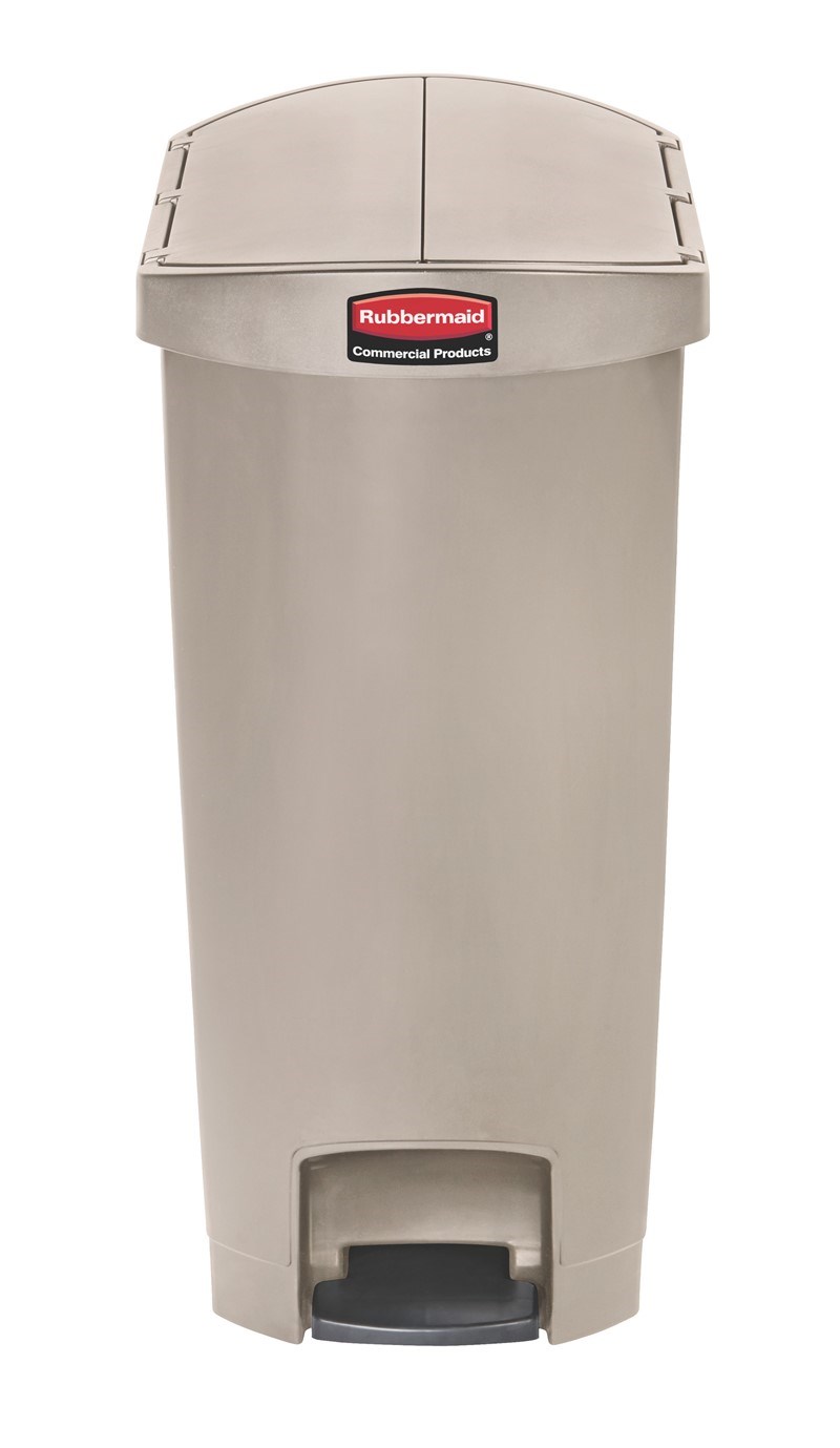 The Rubbermaid Commercial Slim Jim® Step-On Container features a slim profile and footprint to fit in tightest spaces. Slim Jim® Step-On containers are constructed with premium-quality materials and meet the needs of any environment with efficiency, safety, and durability.
