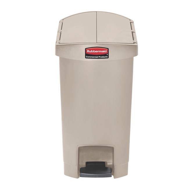 The Rubbermaid Commercial Slim Jim® Step-On Container features a slim profile and footprint to fit in tightest spaces. Slim Jim® Step-On containers are constructed with premium-quality materials and meet the needs of any environment with efficiency, safety, and durability.