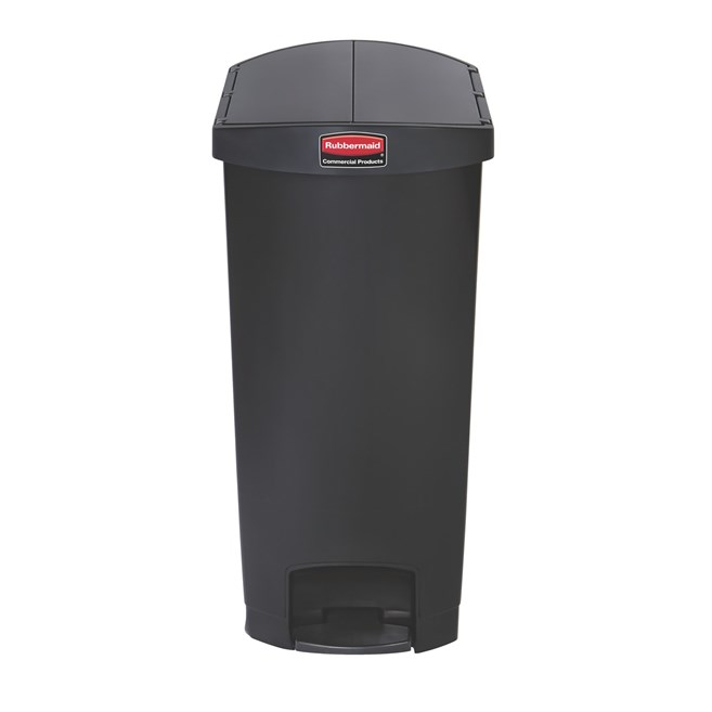 The Rubbermaid Commercial Slim Jim® Step-On Container features a slim profile and footprint to fit in tightest spaces. Slim Jim® Step-On containers are constructed with premium-quality materials and meet the needs of any environment with efficiency, safety, and durability.