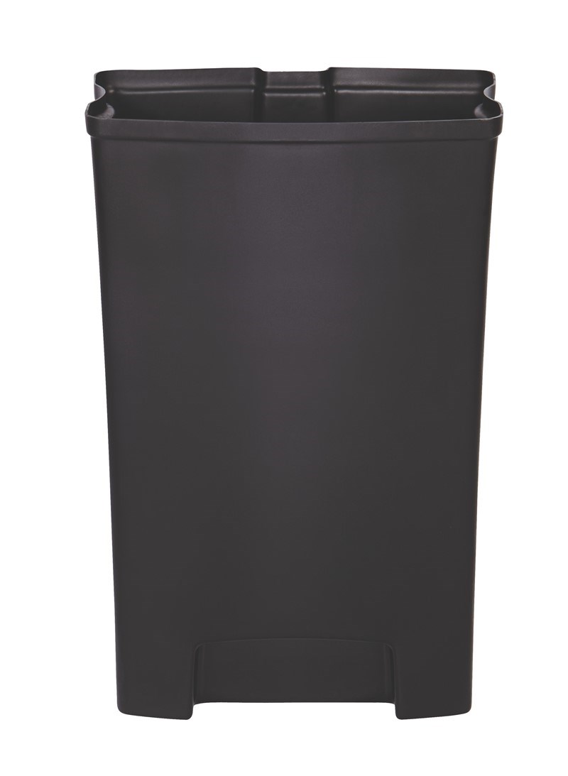Le bac contribue à prolonger la durée de vie du collecteur à pédale Rubbermaid Slim Jim® version large (vendu séparément). En plastique non poreux résistant, ce bac est pourvu de contours lisses pour faciliter le nettoyage et de bandes de retenue qui maintiennent les sacs poubelle en place.