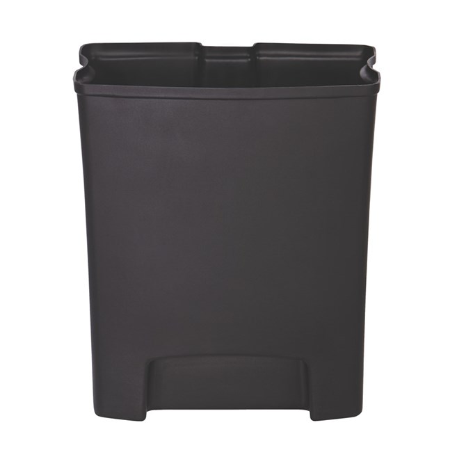 The Rubbermaid Commercial Slim Jim® End Step-On Liner helps maintain the life of the Rubbermaid Commercial Slim Jim® Front Step-On Container (sold separately). Constructed of durable, puncture-resistant plastic, this liner features smooth contours for easy cleaning and a liner retainer band to secure liner bags.
