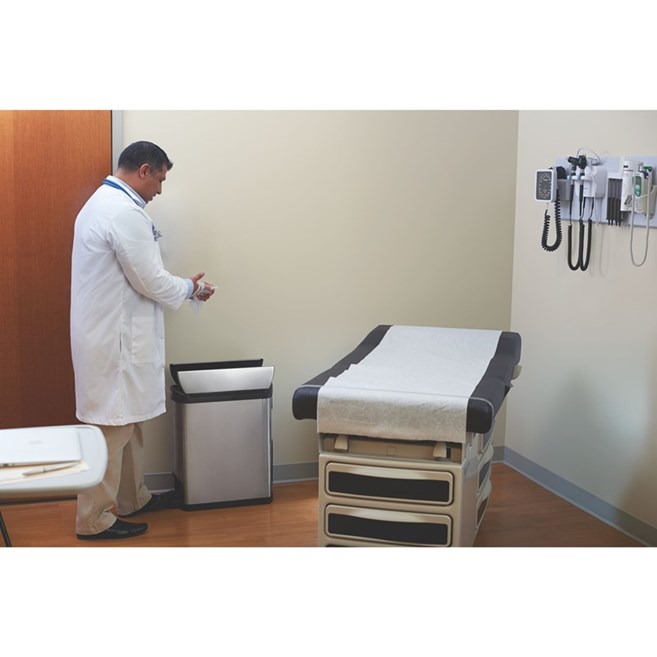 The Rubbermaid Commercial Slim Jim® Step-On Container features a slim profile and footprint to fit in tightest spaces. Slim Jim® Step-On containers are constructed with premium-quality materials and meet the needs of any environment with efficiency, safety, and durability.