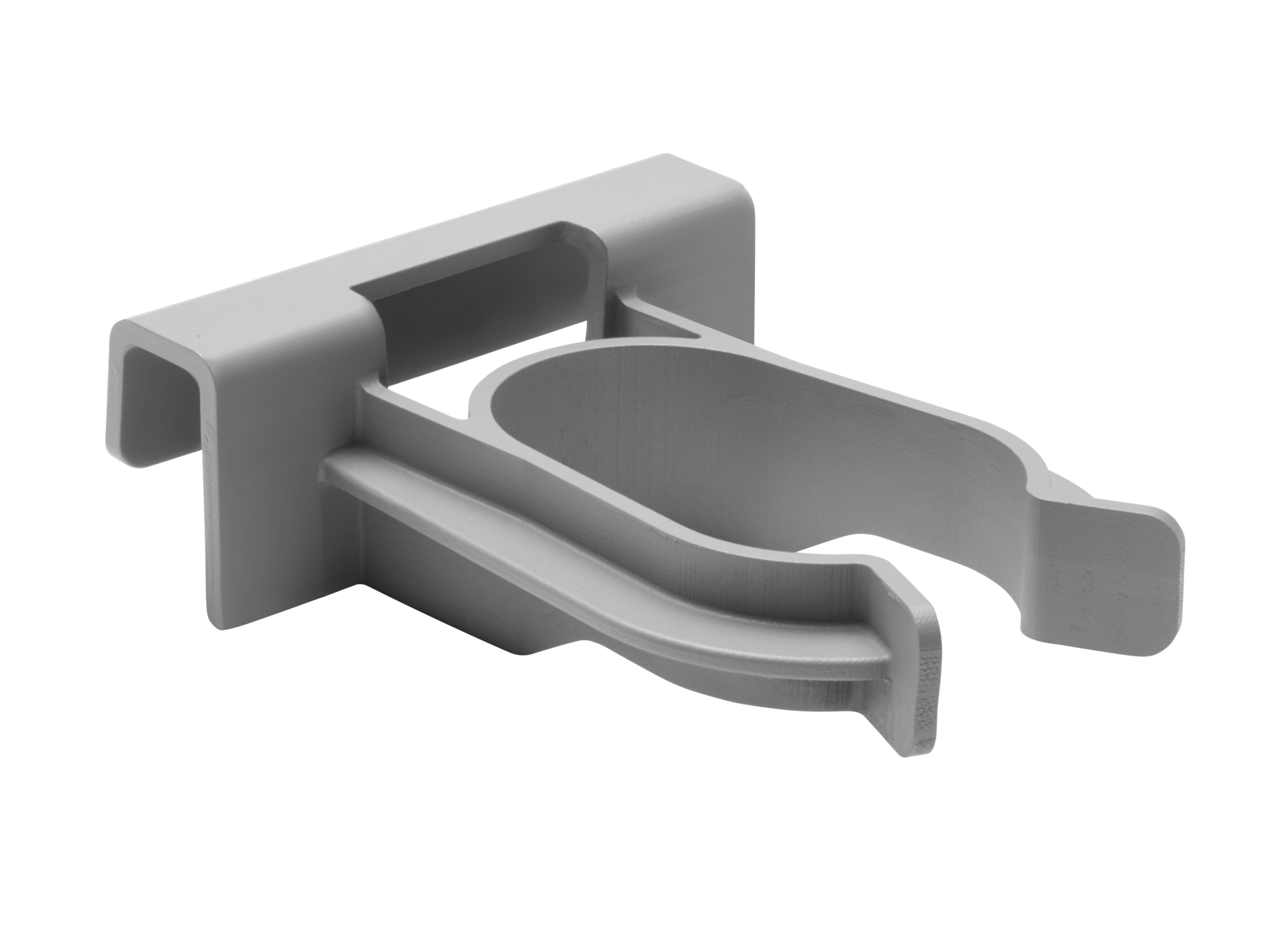 PULSE™ Mop Clip conveniently fits on the Slim Jim® Rim Caddy to store and transport the Rubbermaid PULSE™ Mop(1835528).