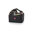 The Rubbermaid Commercial Executive Quick Cart Caddy is great for organizing amenities with its adjustable and removable dividers.