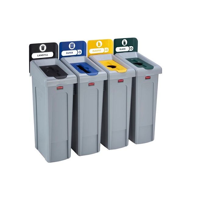 An adaptable recycling solution offers a front-of-house look with back-of-house functionality.