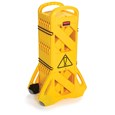 La barrera móvil es fácil de usar, de ver, de mover y de almacenar y puede extenderse hasta 4 metros gracias a los paneles articulados. Se puede utilizar recta, en curva o en círculo. Colores compatibles con el estándar ANSI/OSHA.